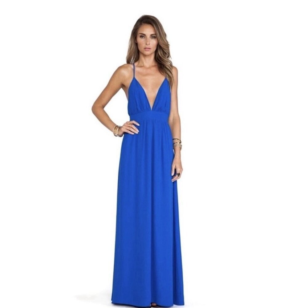 Lovers + Friends Good As Gold Women’s Maxi Dress in Cobalt Blue Size XS